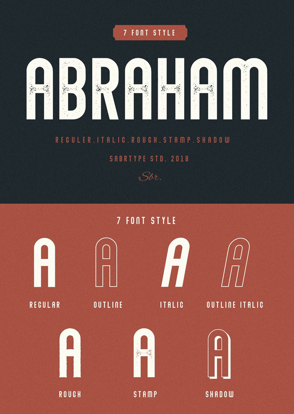 Abraham Free Font Design