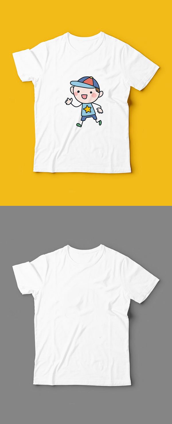 Free Kids T-Shirt Mockup PSD Template