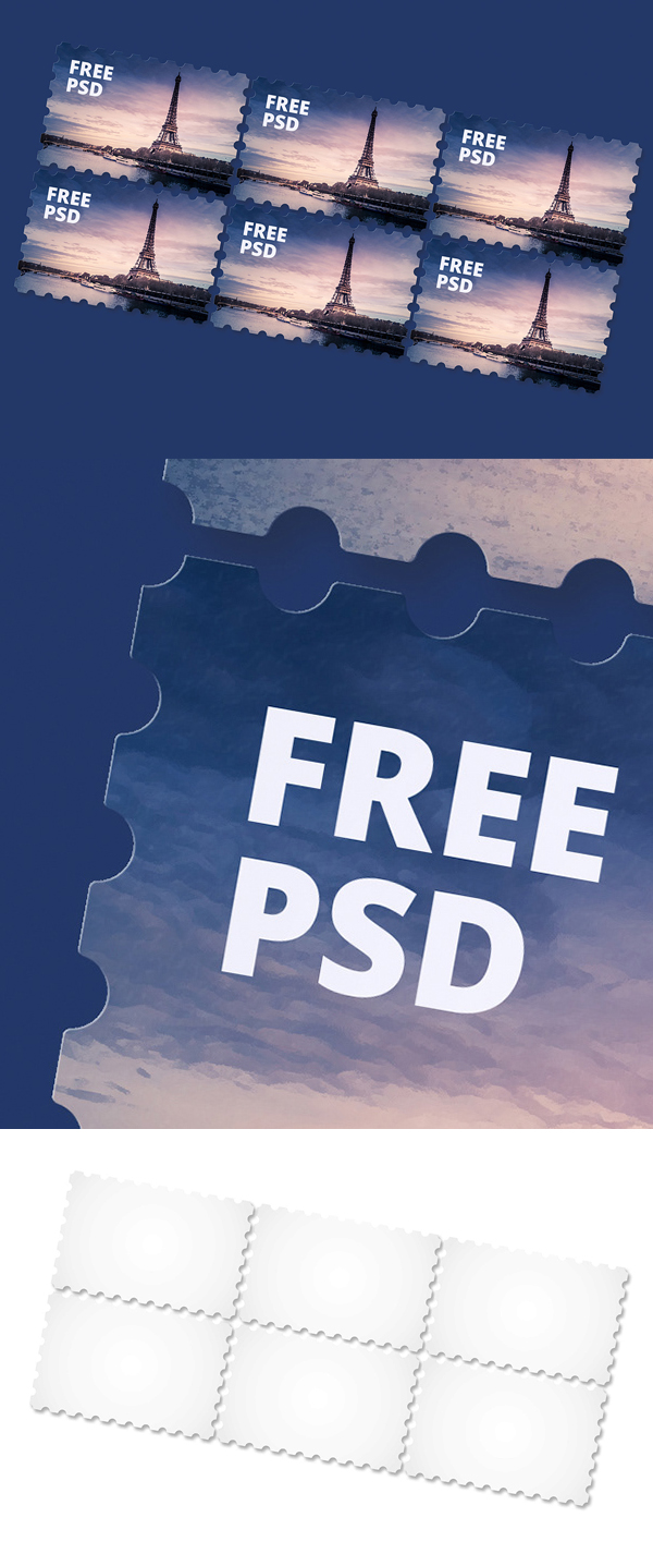 Free Marks Stamps PSD Mockup Templates