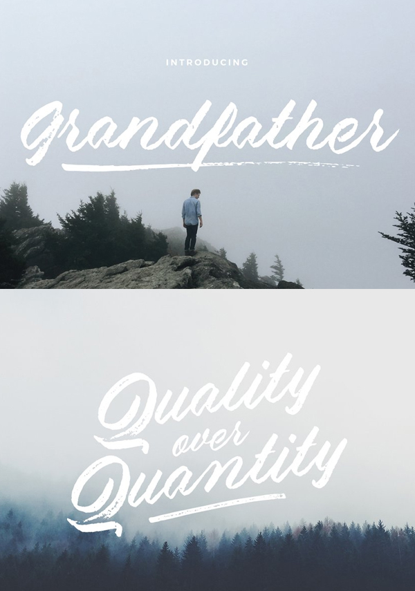 Grandfather – Brush Script Free Font - 50 Best Free Brush Fonts