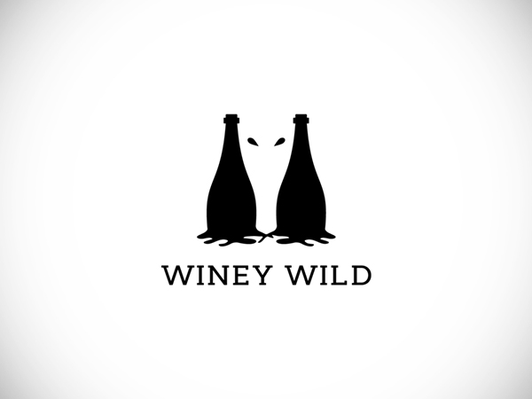 Winey Wild Negative Space Logo by Mursalin Hossain