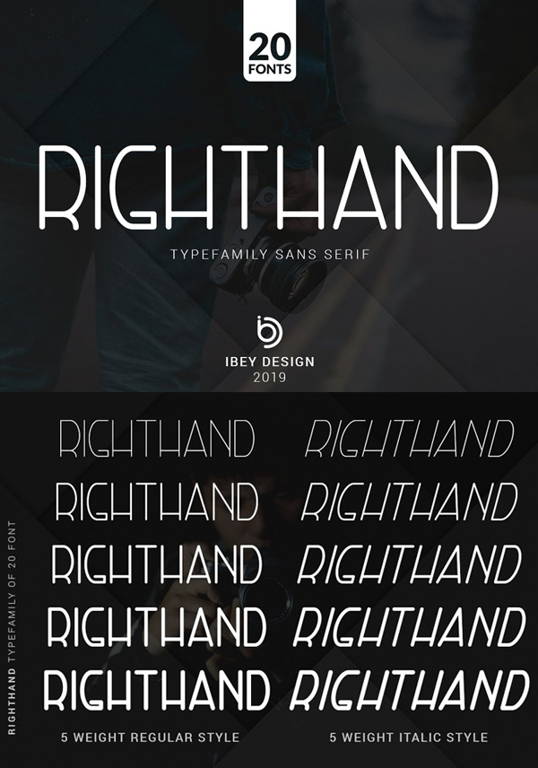 RightHand Free Font Design