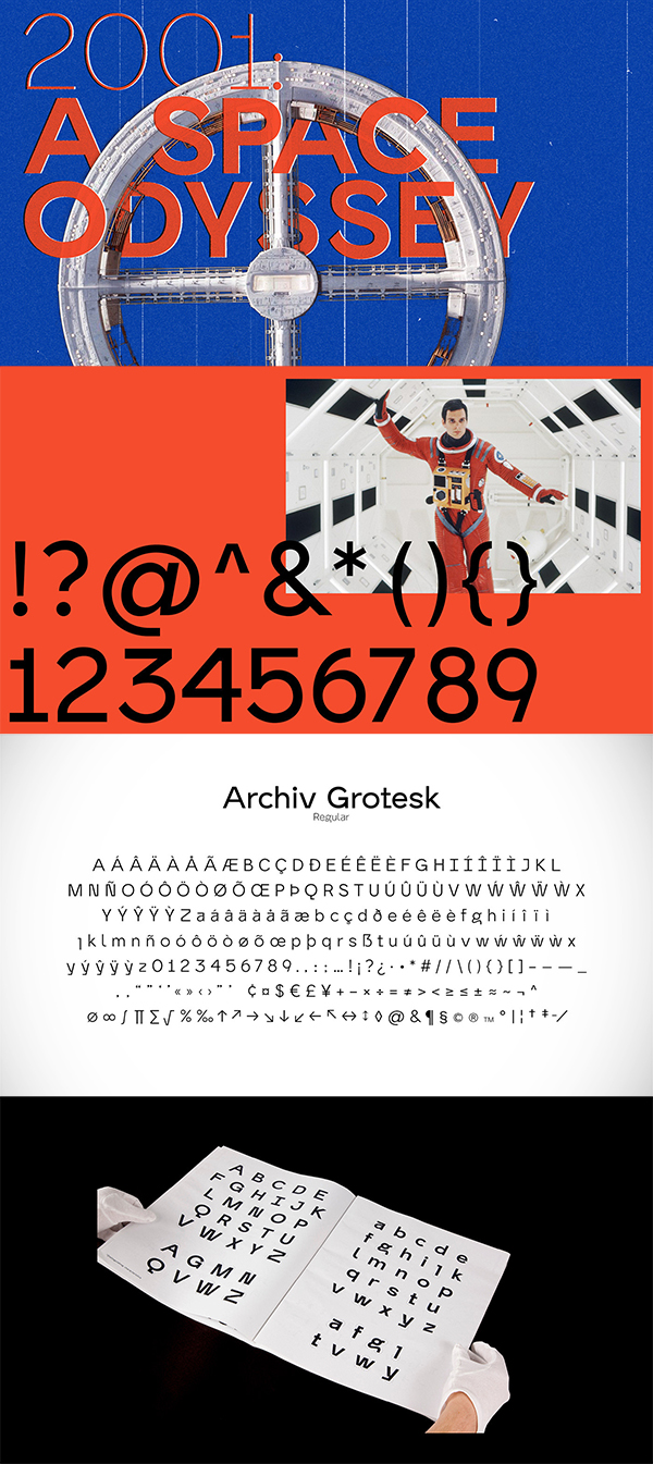 Archiv Grotesk Font Letters