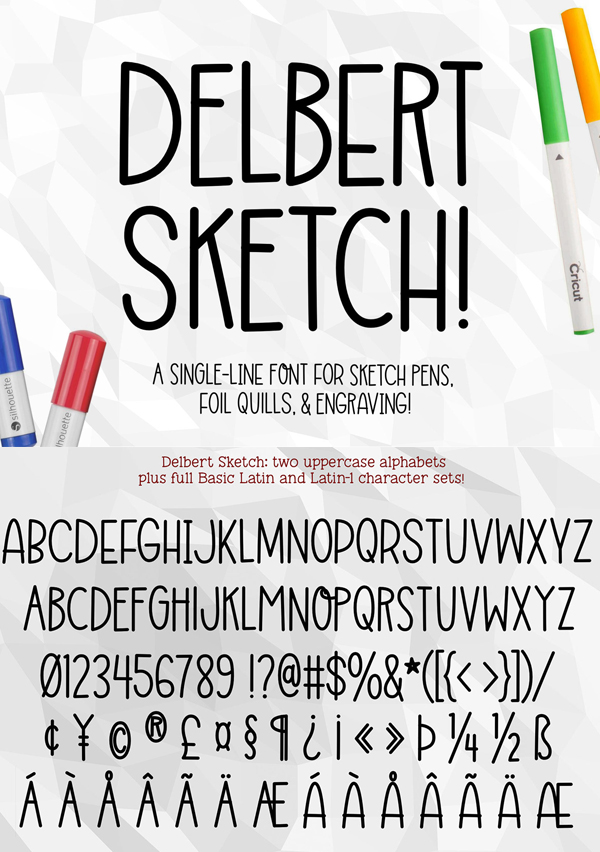 Delbert Sketch Free Font Design