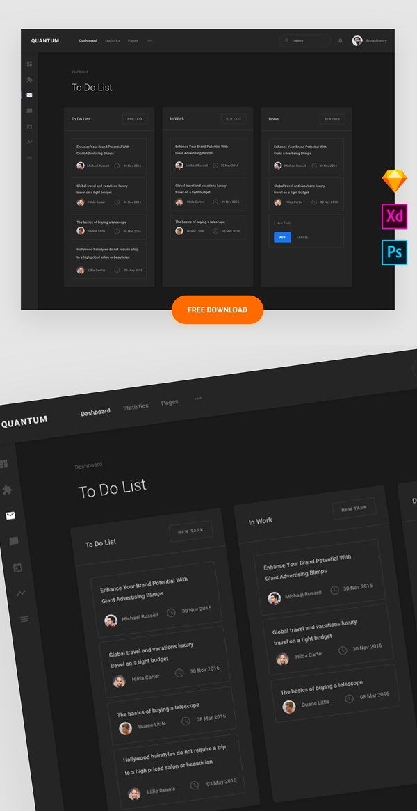 Free To-Do List Sketch and PSD Template