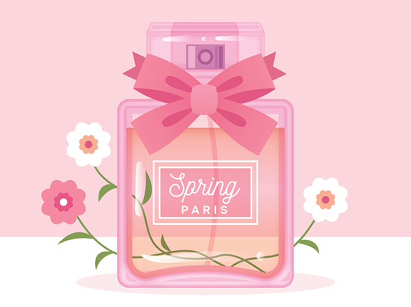 How to Draw a Spring-Time Perfume Bottle in Adobe Illustrator Tutorial