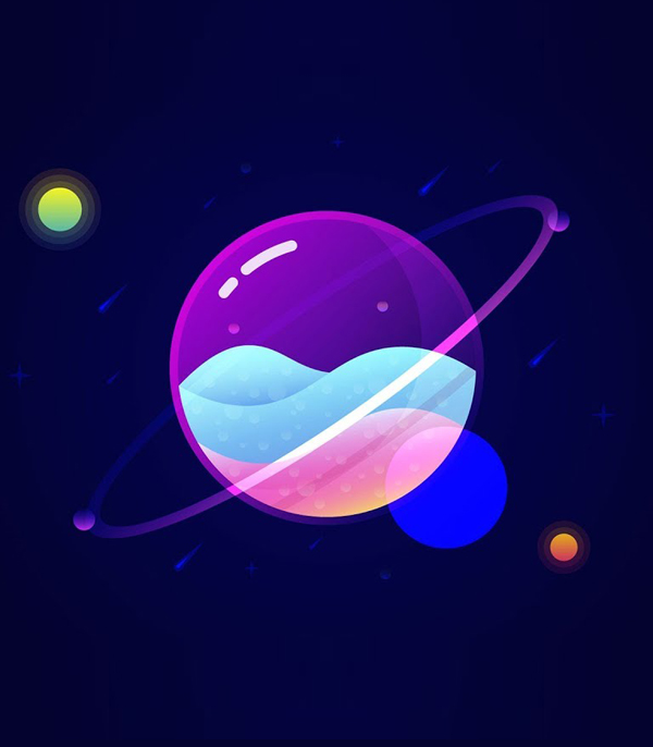 How to Create Glass Planet Vector Illustration in Adobe Illustrator Tutorial