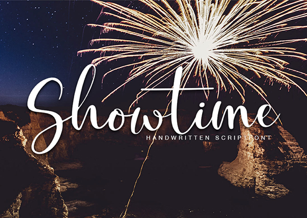 Showtime Handmade Calligraphy Free Font Design