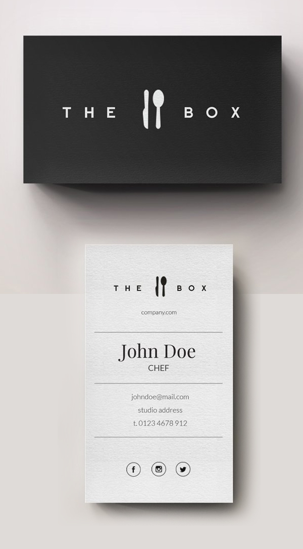 Chef Minimal Logo and Business Card