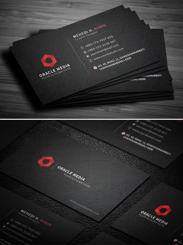 Dark Corporate Business Card