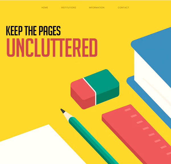 Keep the Pages Uncluttered