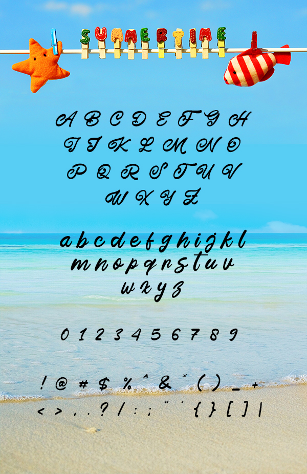 This July Free Font Letters