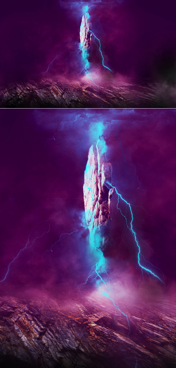 Create Magical Floating Rock Effect in Photoshop Tutorial