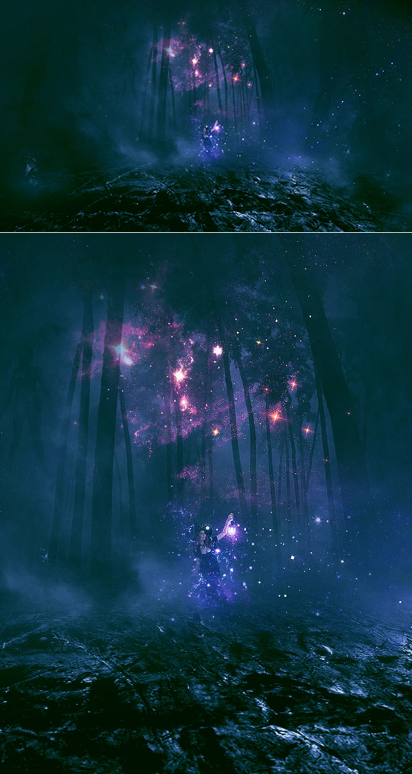 Create Summon the Forest Spirits Digital Art in Photoshop Tutorial