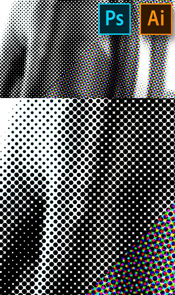 How to Make Halftone Effect Patterns and Brushes in Photoshop and Illustrator