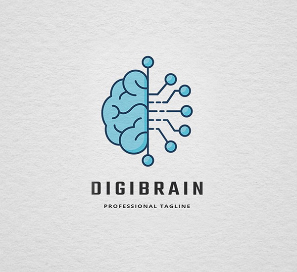 Digital Brain Logo Design