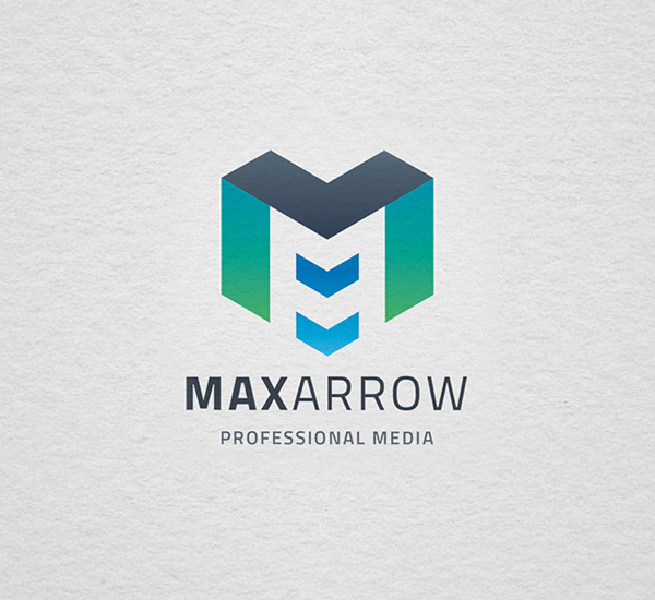 Max Arrow Letter M Logo Design