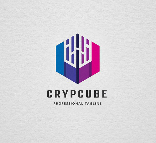 Crypto Cube Logo Design