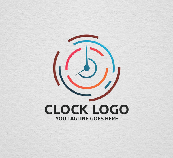 Clock Tech Logo Design