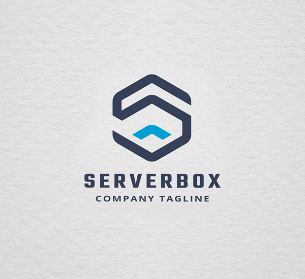 Server Box Letter S Logo Design
