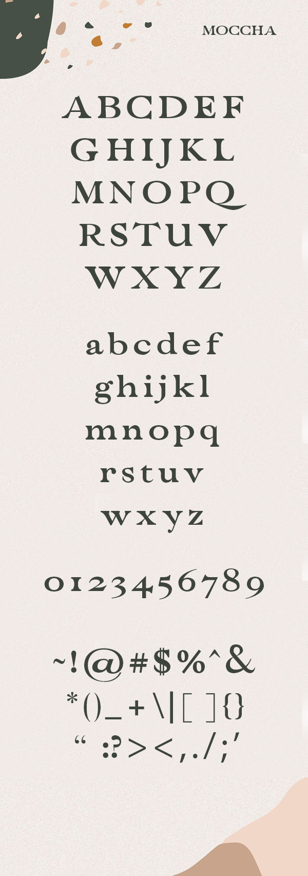 Moccha Free Font Duo Letters