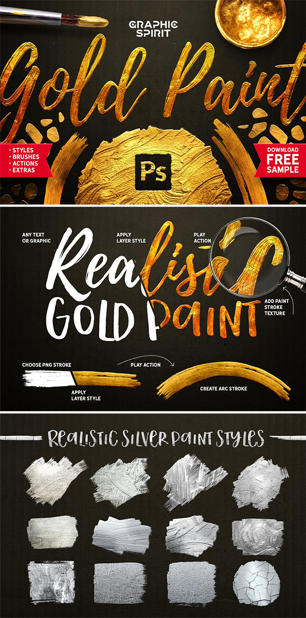 TOOLKIT Gold Paint Effect Photoshop