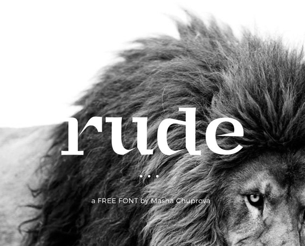 Rude Handcrafted Serif Free Font