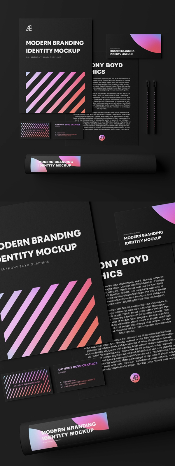 Free Modern Branding Identity Mockup