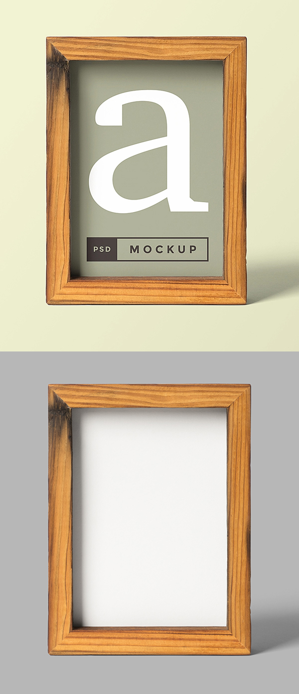 Free Wood Frame Mockup PSD