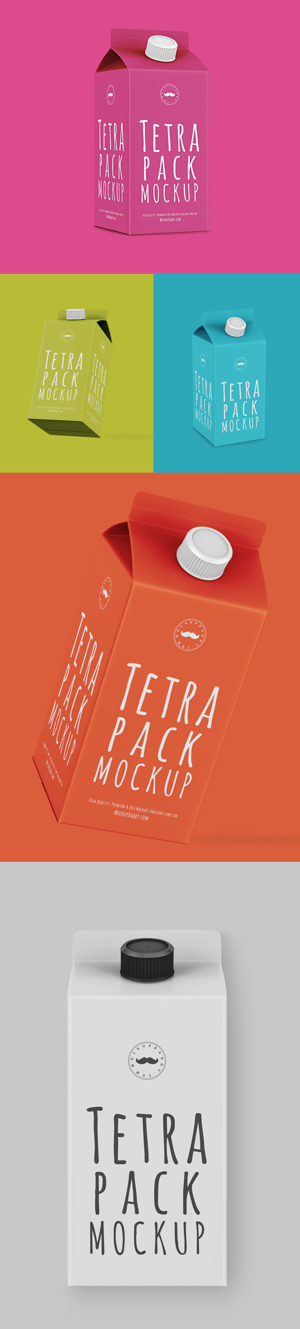 Free Tetra Pack Mockup PSD