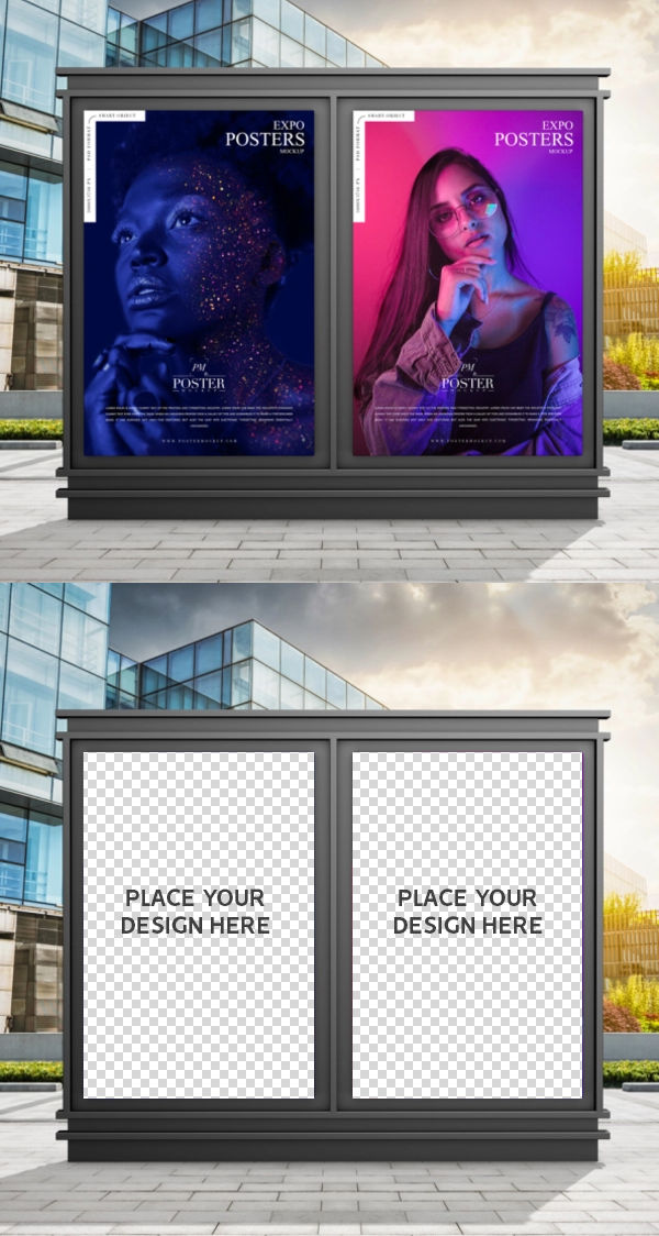 Free Outdoor Expo Posters Mockup PSD