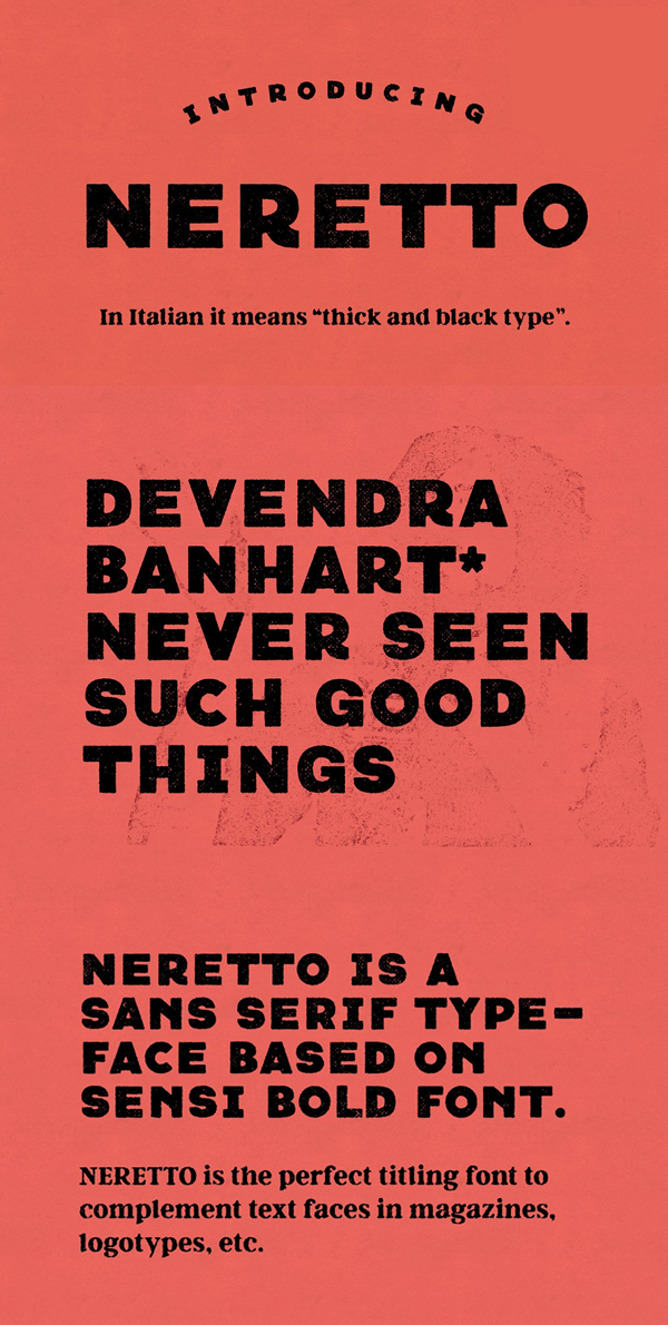 Neretto Sans Vintage Free Font