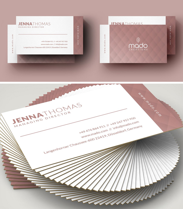 Premium Pink Business Card