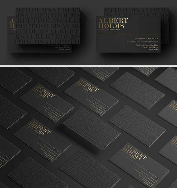Luxury Black Business Card