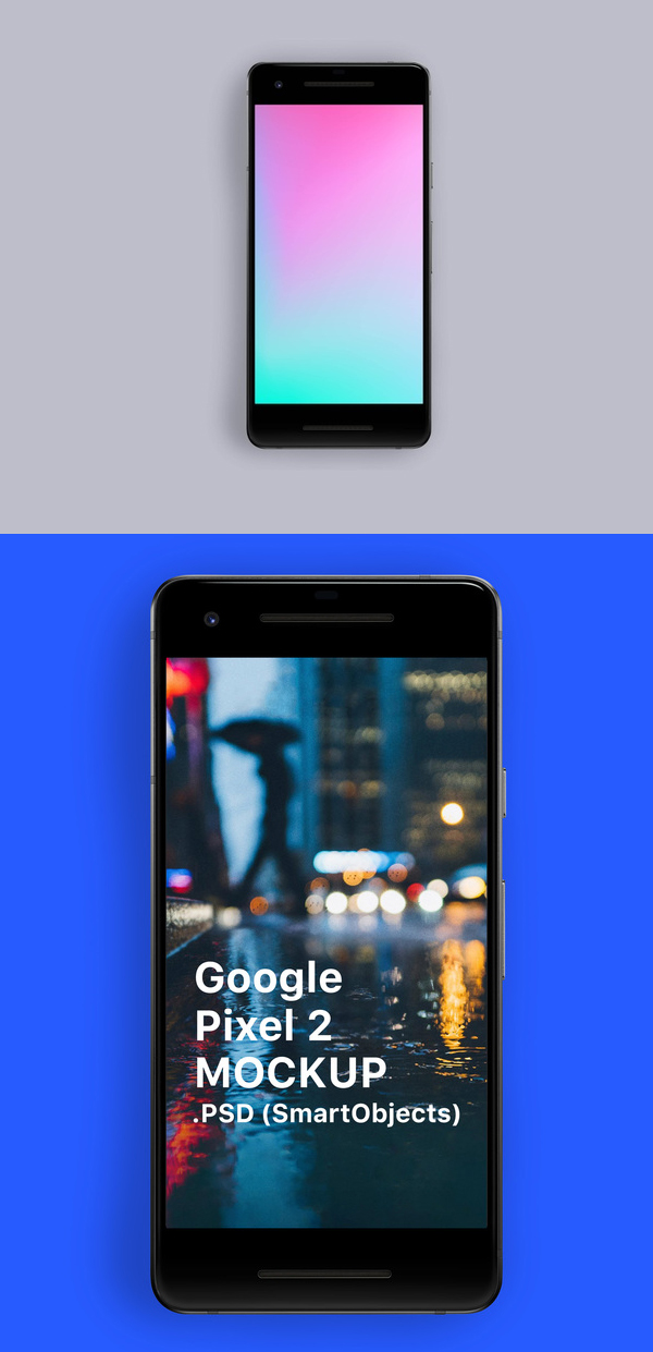 Free Google Pixel 2 Realistic Front Mockup