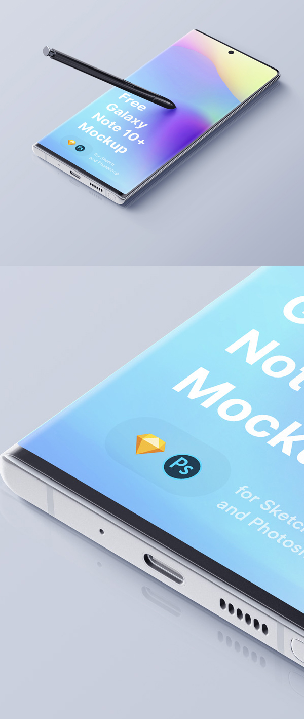 Free Samsung Galaxy Note 10 Plus Mockup