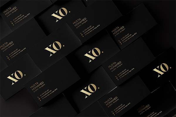 Black x Gold Business Card Template