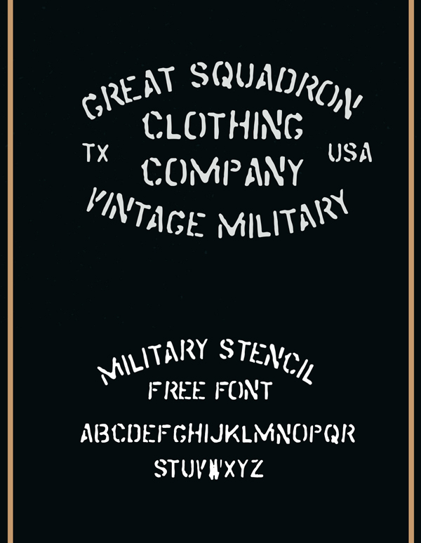 Military Stencil Free Font Letters