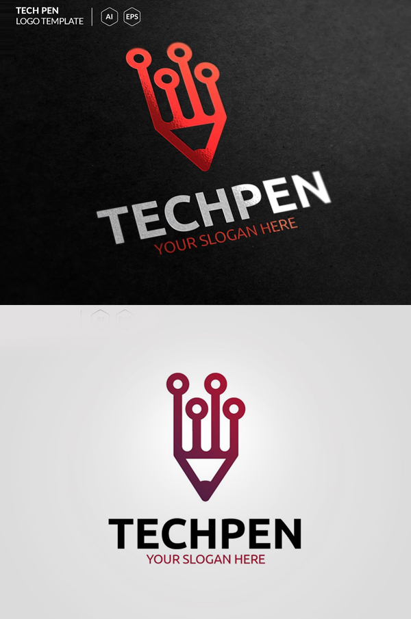 Tech Pen Logo - 3