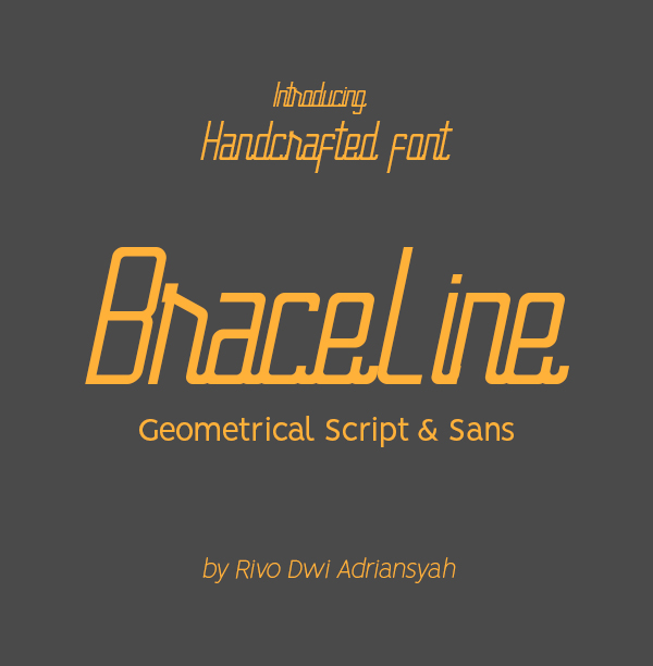 BraceLine Free Font
