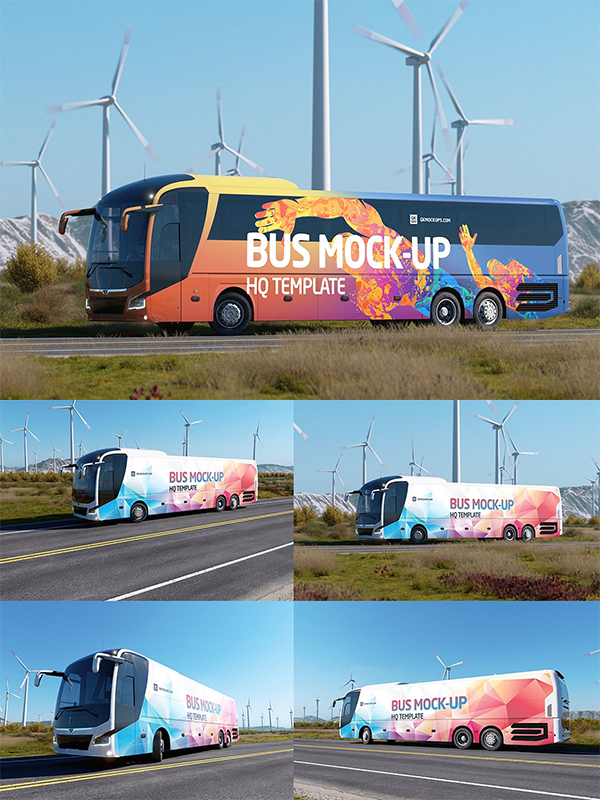 Animated Bus Mockup