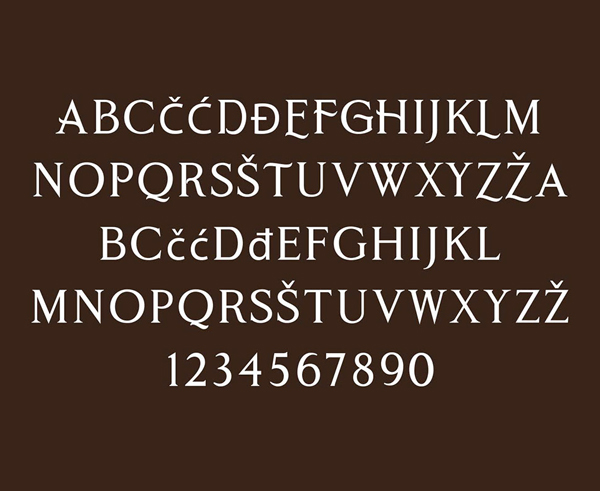 Cobaissi Serif Free Font Letters
