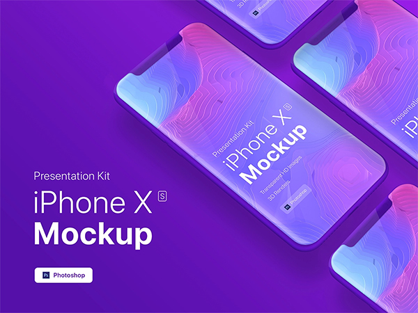 iPhone XS App Mobile Showcase Mock-Up