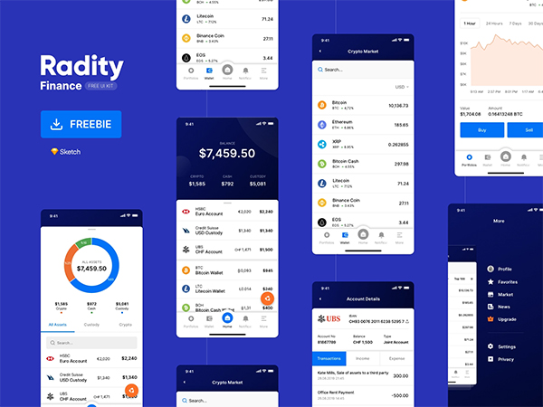 Radity Finance UI Kit - Free