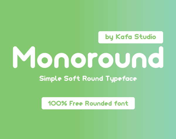Monoround Free Font
