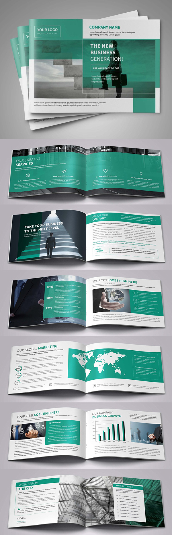 A5 Awesome Business Brochure Template