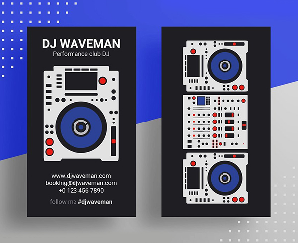 DJ Business Card PSD Template