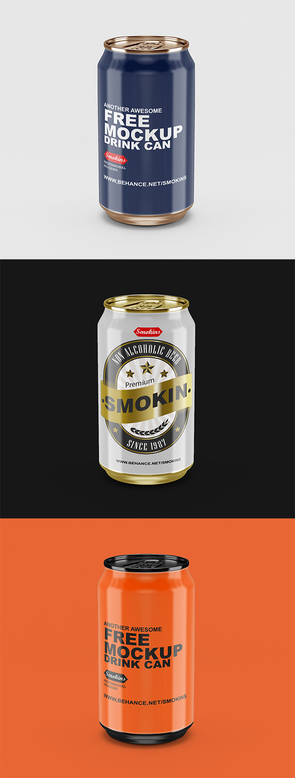 Free Drink Can Mockup