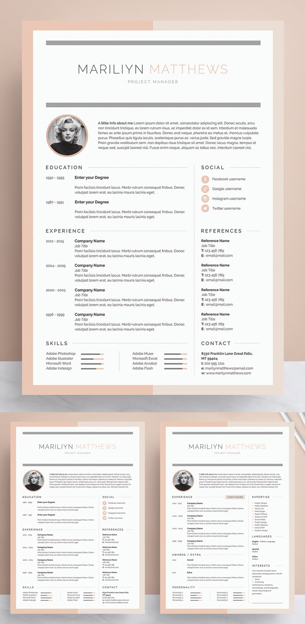 Awesome Word Resume & Cover Letter Template