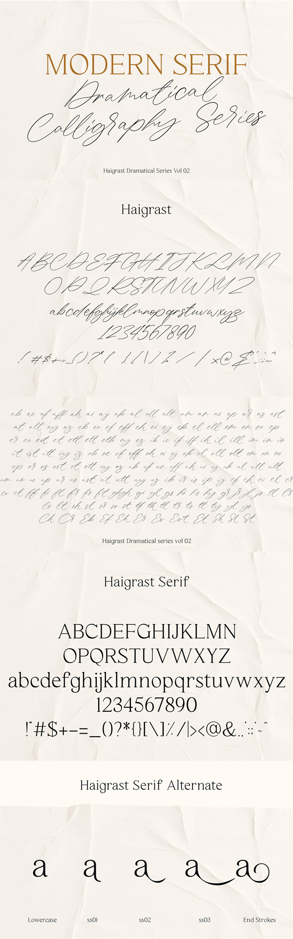 Haigrast Font Letters